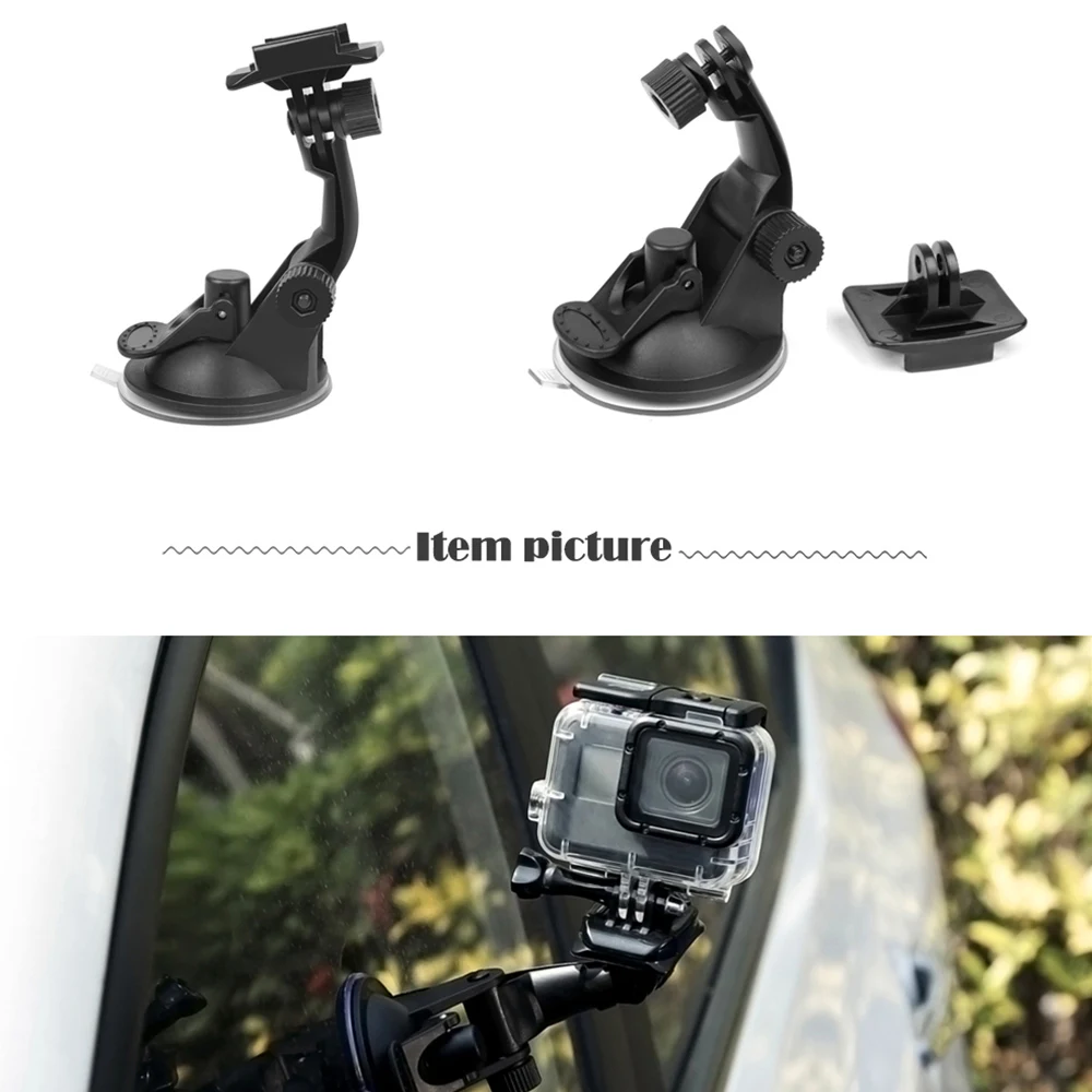 Мини Экшн-камера на присоске для GoPro Hero 8 7 5 Black SJCAM SJ7 Yi 4K H9 Go Pro 7 крепление на Окно Стекло присоска аксессуар