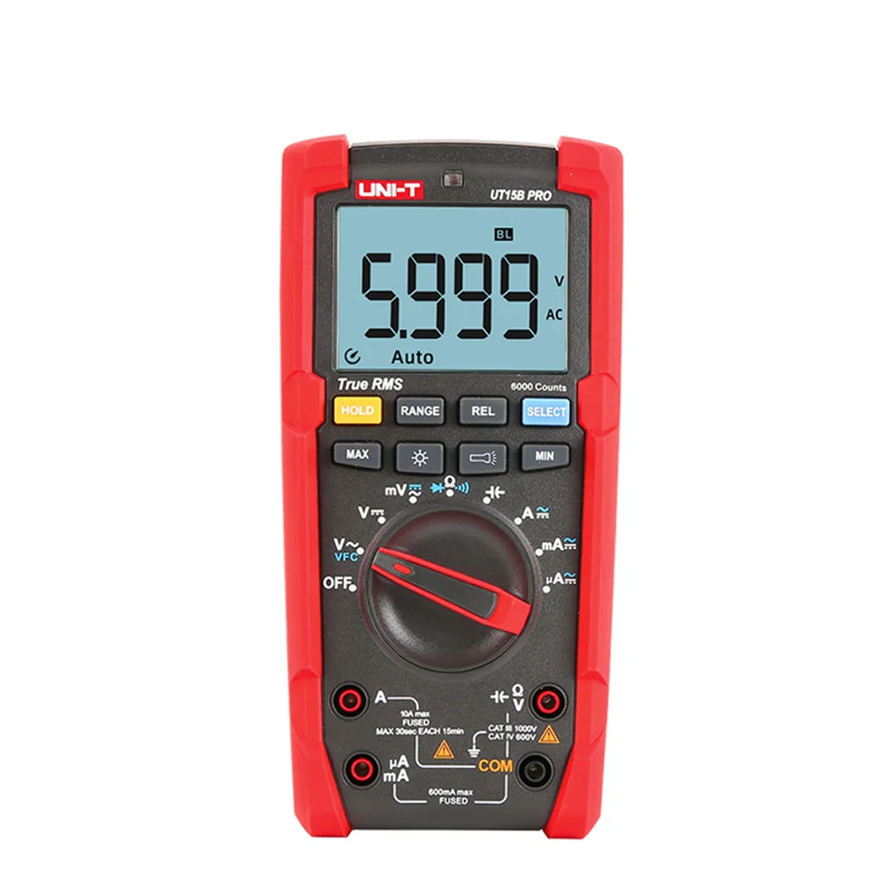 UNI T UT15B PRO / UT17B True RMS цифровой мультиметр замена для Fluke 15B +/17B + VFC подсветки CAT Ⅲ 100