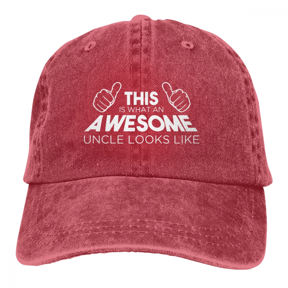 Это то, что потрясающий дядюшка выглядит как Casquette темно-синий унисекс Мужские Женские джинсовые бейсболка с ремешком кепки Регулируемый Гольф папа шляпа