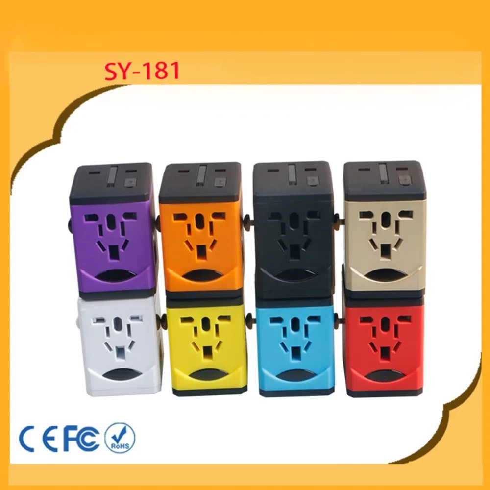 SY-181, двойной USB, многофункциональный переходник, портативная вилка для путешествий