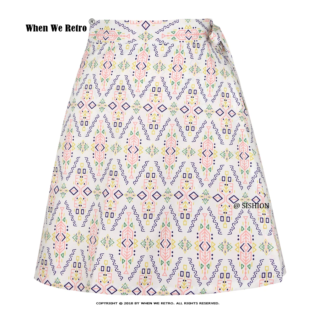 

Women Hawaiian Sarong Summer Skirt SS0015 Geometry Boho Quick Wrap Athletic Cover-up That Multitasks Short Wrap Skirt
