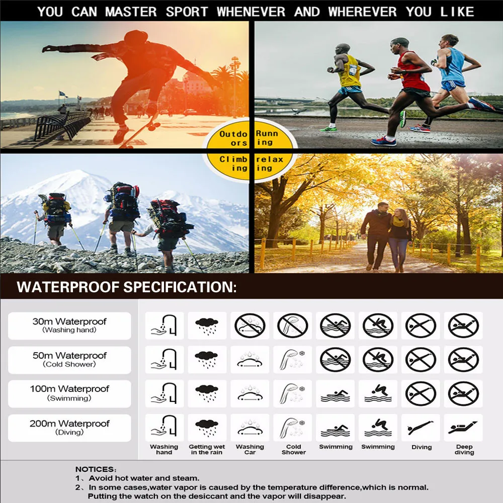 Fashion Men Led Digital Watch Waterproof Date Military Sport Rubber Quartz Watch Alarm Sport Digital Watches Reloj Hombre 2022