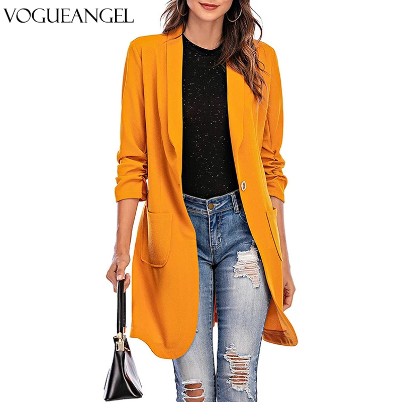 Vogueangel Office Ladies Casual White Blazer Women Spring Black Oversized  Blazer Jacket Female Elegant Business Short Green Coat - Blazers -  AliExpress