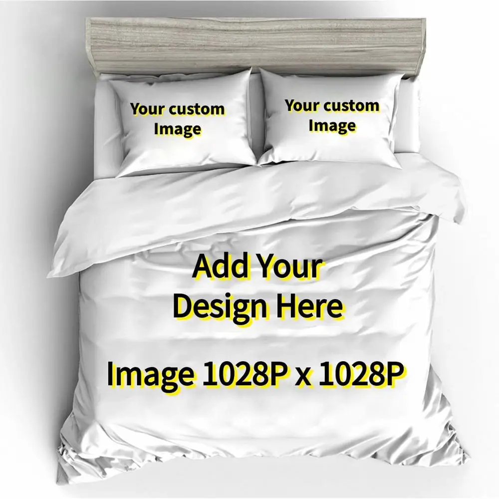 Дропшиппинг Пользовательский логотип бренд постельное белье хлопок наборы пододеяльник комплект постельного белья Твин постельное белье наволочки