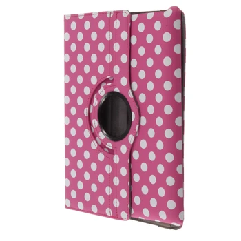 

360 Rotating Polka Dot Smart Cover Leather Case Stand For iPad 3 Exquisitely Designed Durable Gorgeous