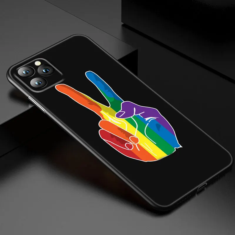 Beautiful Rainbow Colour Phone Case For Apple iPhone 13 12 Mini 11 Pro XS Max XR X 8 7 6S 6 Plus 5S 5 SE 2020 Soft Black Cover- Hb2d6cb8de2644fd38013bf801b8c2f94P