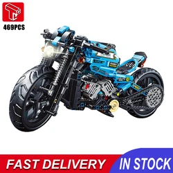 Kit de blocs de construction de moto, modèle de ville, voiture, 469 pièces, Simulation de haute technologie, véhicules de course, briques Moc, bricolage, jouet pour garçon, cadeau 