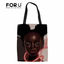 FORUDESIGN/Африканский Американский черный арт женские сумки для покупок женские топ-ручки сумка для девочек большой рюкзак для женщин сумка Eco для переработки