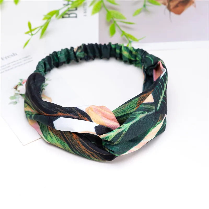 Hb2d6fa68ae3440119db1ba6dda5e2a6bQ Fashion Cross Knot Headbands Flower Print Elastic Hair Bands Ties Scarf Ribbon Headwear Women Hair Accessories Head Wrap Mallzona