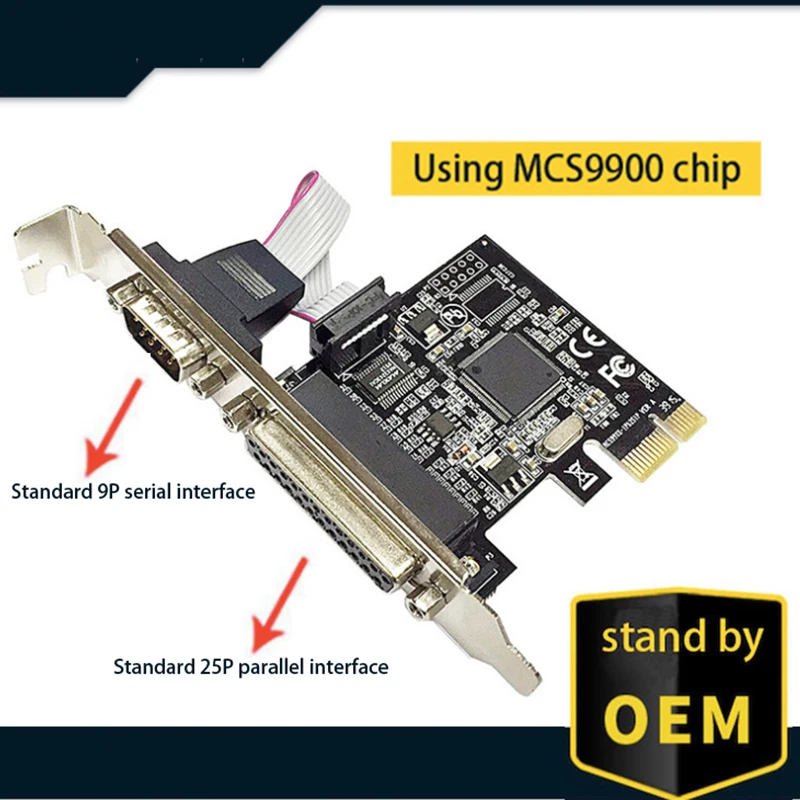 

AX9900 chipset PCIExpress PCIe to serial port parallel port expression card RS232 printer port PCI-e adapter card