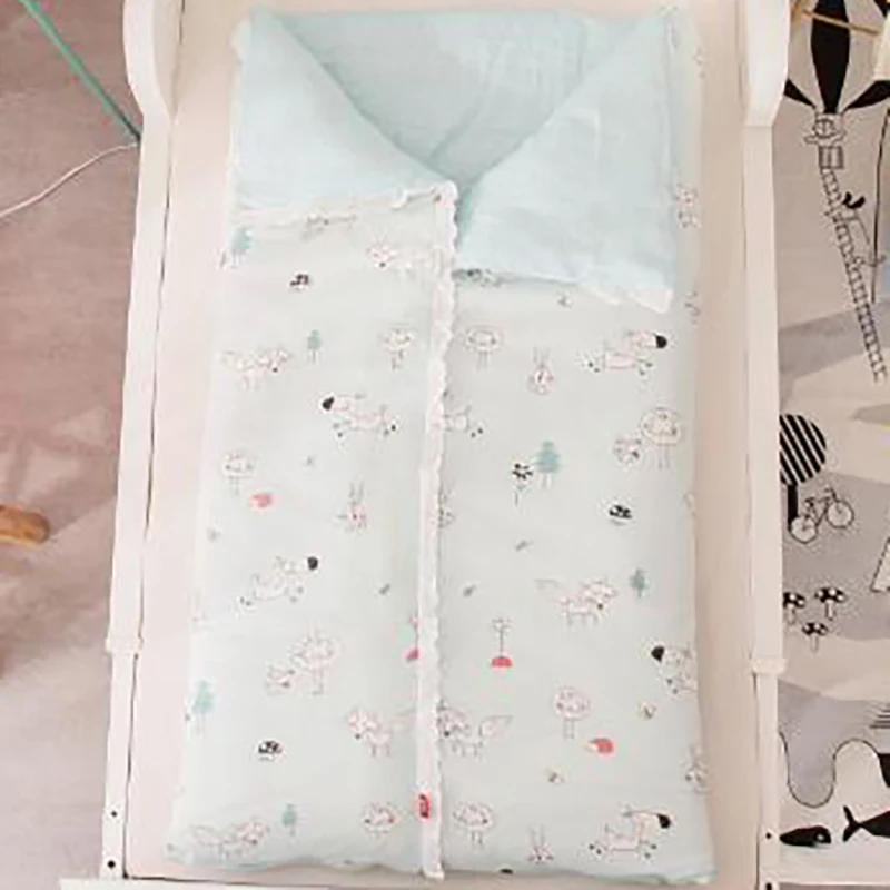 Спальный мешок для младенцев, детское пуховое одеяло, пододеяльник для новорожденных, хлопковые съемные детские постельные принадлежности - Цвет: Многоцветный