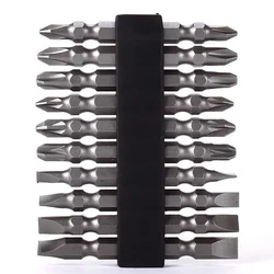 Juego de puntas de destornillador, 10 piezas, vástago hexagonal de precisión antideslizante, cabezal doble magnético, 65mm, PH2, accesorios de herramientas eléctricas