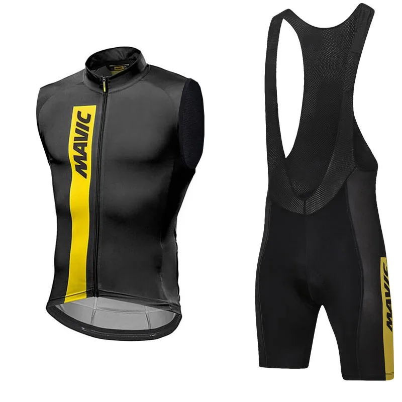 Maillot Ciclismo pro team без рукавов для мужчин Велоспорт Джерси Набор летний велосипед одежда шорты гелевая подкладка ropa Ciclismo Verano hombre