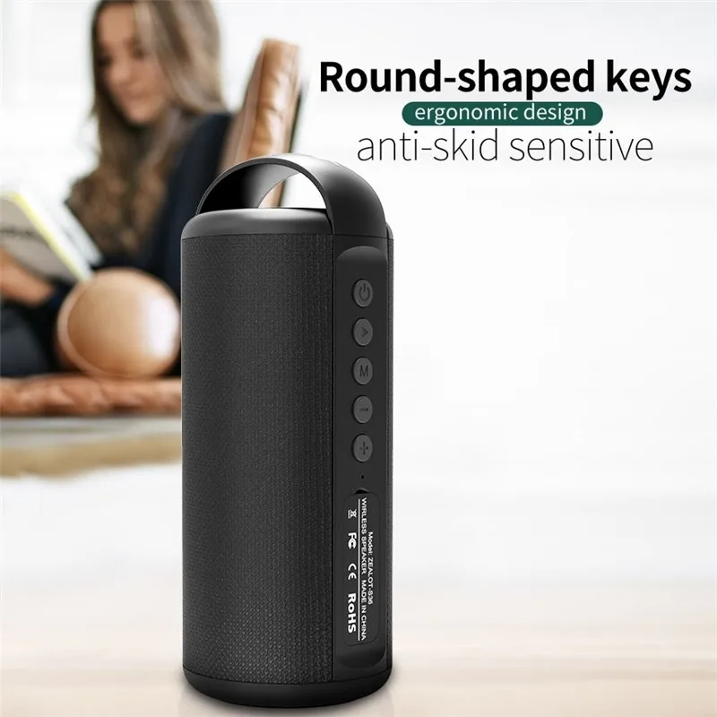Zealot s36 Bluetooth Speaker Portable Subwoofer Outdoor Wireless 3D Stereo Bass Column | Электроника