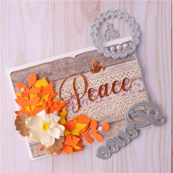 

DiyArts Peace Frame Pigeon Letter Dies Metal Cutting Dies New 2020 Scrapbooking Card Making Embossing Cuts Circle Craft Dies