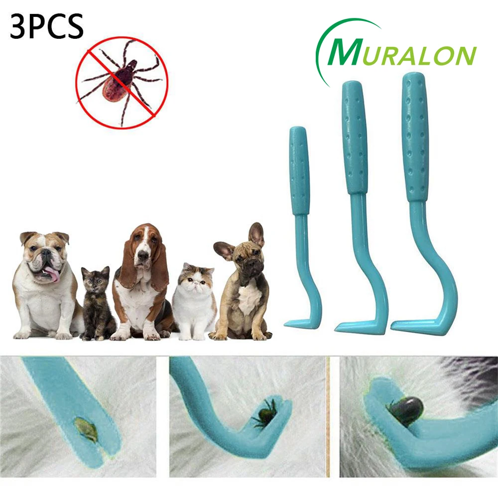 Plastic Tick Twist Hook Flea Remover Hook Pet Cat Dog Cleaning