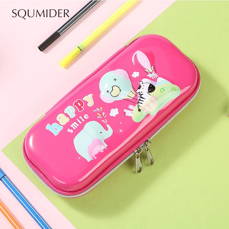 SQUMIDER Creative Pencil Case Cartoon Pencil Box Zipper Large-capacity Bag For Student Gift Cute School Stationery Supplies