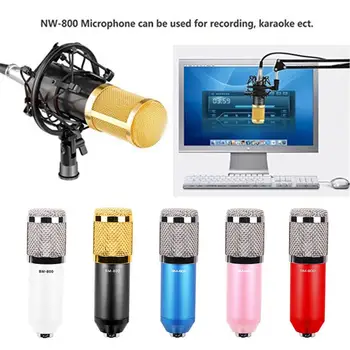 

BM800 Microphone Condenser Sound Recording Microphone With Shock Mount For Radio Braodcasting Singing Recording Microphone