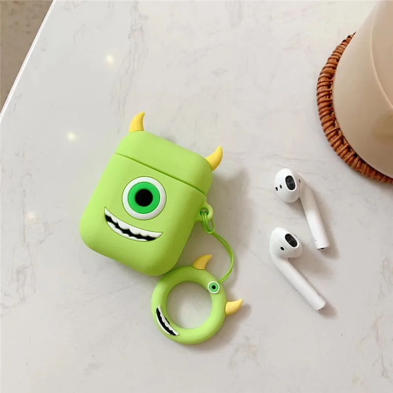 2 Милый мультяшный беспроводной чехол для гарнитуры Bluetooth для Apple Airpods 1 2, мягкий силиконовый чехол для наушников Airpods, защитный чехол s - Цвет: 2