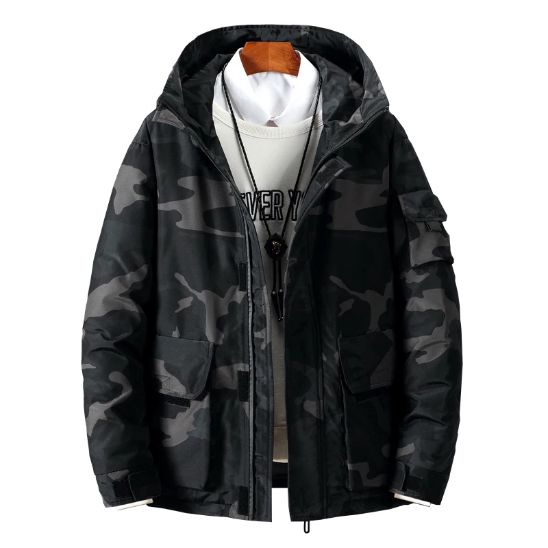 

High Quality-40 Celsius Down Jacket Keep Warm Men's Winter Thick Snow Parka Overcoat Camouflage White Black Duck coat 057