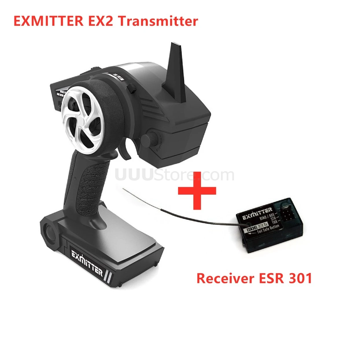 Volantex RC EXMITTER EX2 2.4G 2CH Radio Remote Controller Transmitter + Receiver ESR 301 3CH for Volantex RC Boat