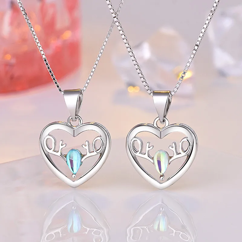 

1 Pc Personalized Engraved Name Heart Necklace Pendants Custom Birthstone 925 Sterling Silver Friendship Necklace Pendant