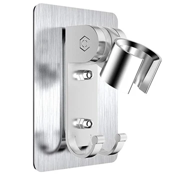 

Recableght Shower Head Holder No Drilling Tracks Adhesive Adjustable Wall Mount Bracket Space Aluminum Hook Bathroom Accessories