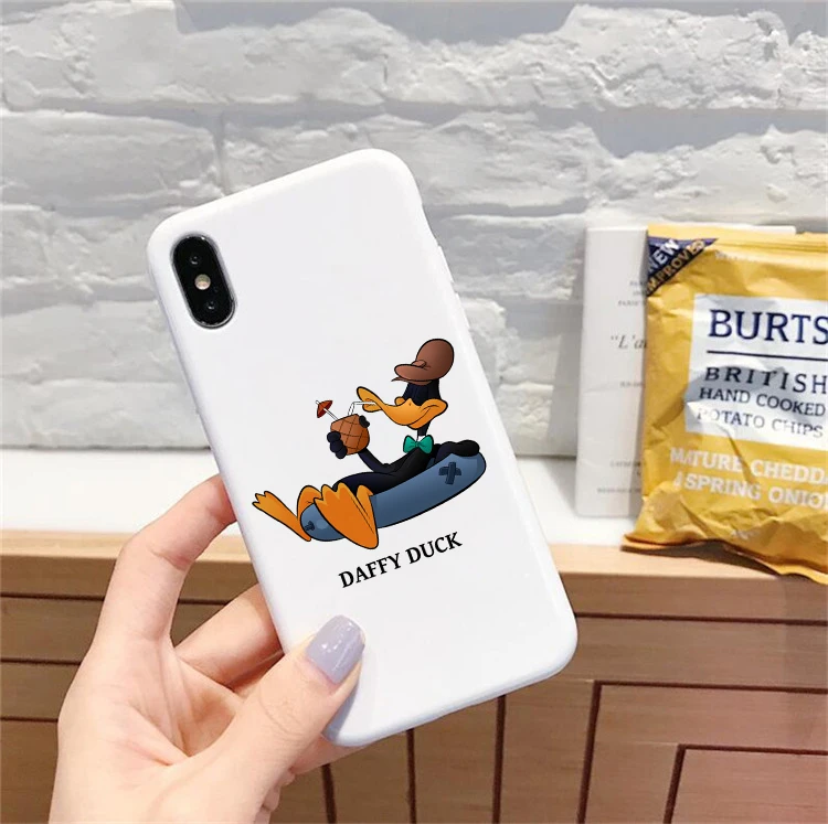Bugs Bunny TweetyBird Даффи Дак Looney Tunes чехол для iPhone 6 7 6plus X XR XSMAX 11 роскошный цветной Мягкий силиконовый чехол для телефона - Цвет: BHSR-22989