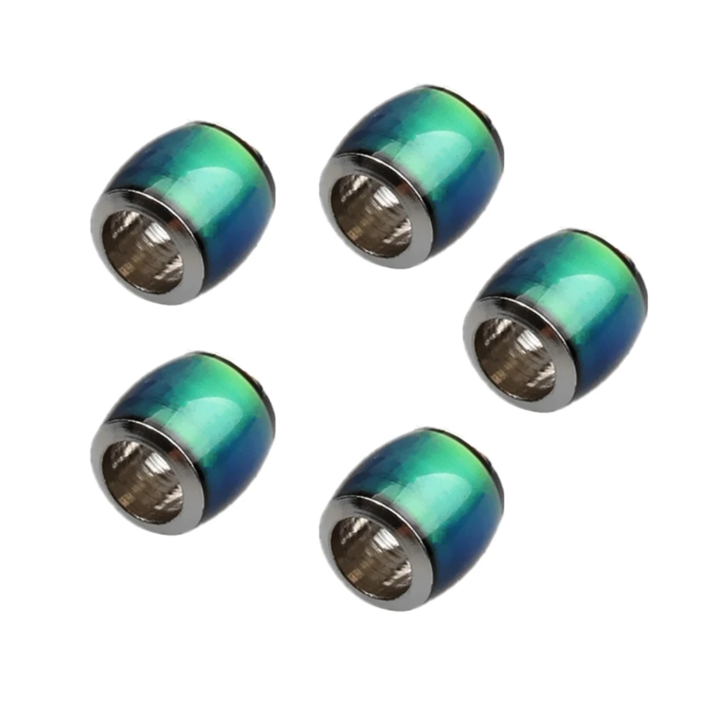 5 Pieces Color Change Mood Beads Thermo Sensitive Barrel Spacer Charms for Necklace Bracelet 7x7mm 5 Pieces Color Change Mood Beads Thermo Sensitive Barrel Spacer Charms for Necklace Bracelet 7x7mm