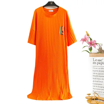 

Spring Autumn Nightdress Women'S Loose Thin Long Nightgown Pit Strip 100% Cotton Long Sleeves Funny Nightwear Thin Home Service