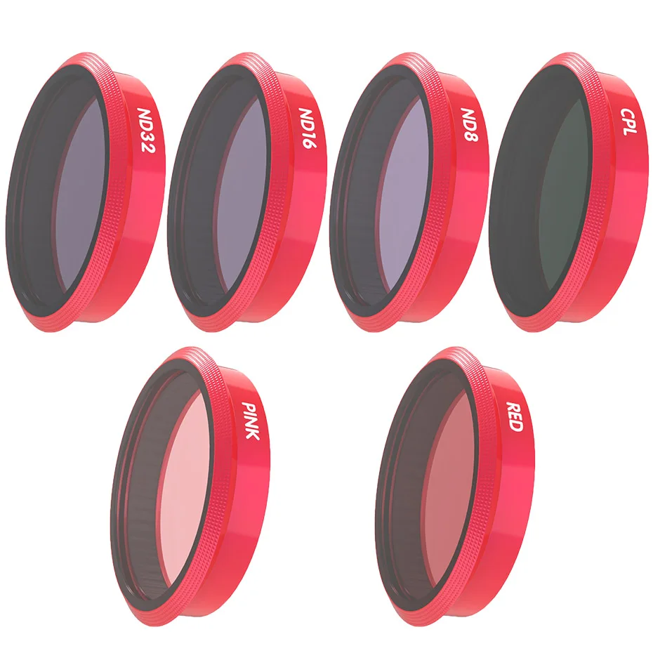 6 IN 1 Фильтр экшн-камеры для Sjcam SJ9 Strike 4K CPL UV ND 8 16 32 64 набор фильтров нейтральной плотности для Sjcam sj9 Max аксессуары для объектива - Цвет: 6 IN 1
