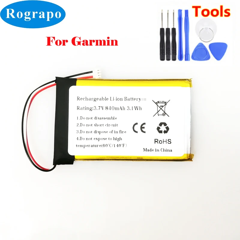 

New 3.7V 840mAh Battery For Garmin Nuvi 3700 3750 3760 3760T 361-00046-02 Accumulator + Free Tools