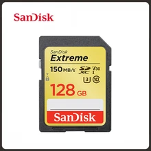 SanDisk Speicher Karte Extreme 32GB 64GB 128GB SD Karte C10 U3 V30 4K Video Kamera 150 MB/s SDHC/SDXC UHS-I Flash Karte