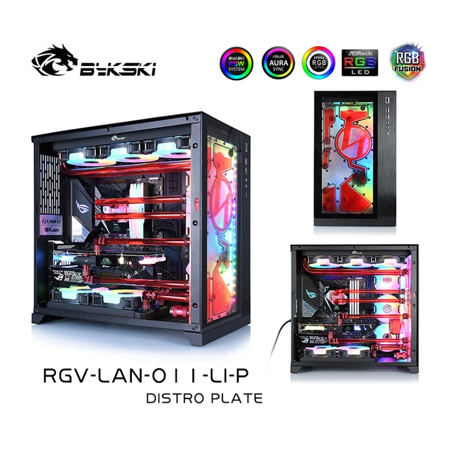 Bykski Distro Plate For Lian Li Pc-o11 Dynamic - Front Panel