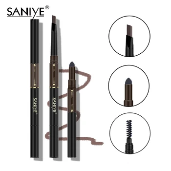

SANIYE 3 In 1 Eyebrow Pencil Waterproof Brown Eyebrow Powder with Brush 24 Hours Long-lasting Eye Makeup Eyebrow Enhancers M318