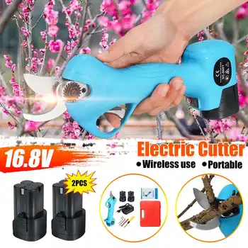 

Electric Garden Pruning Shears with 2 Lithium Battery Branch Cutter Tool Cordless Electric Grafting Pruner Tool Garden Scissors