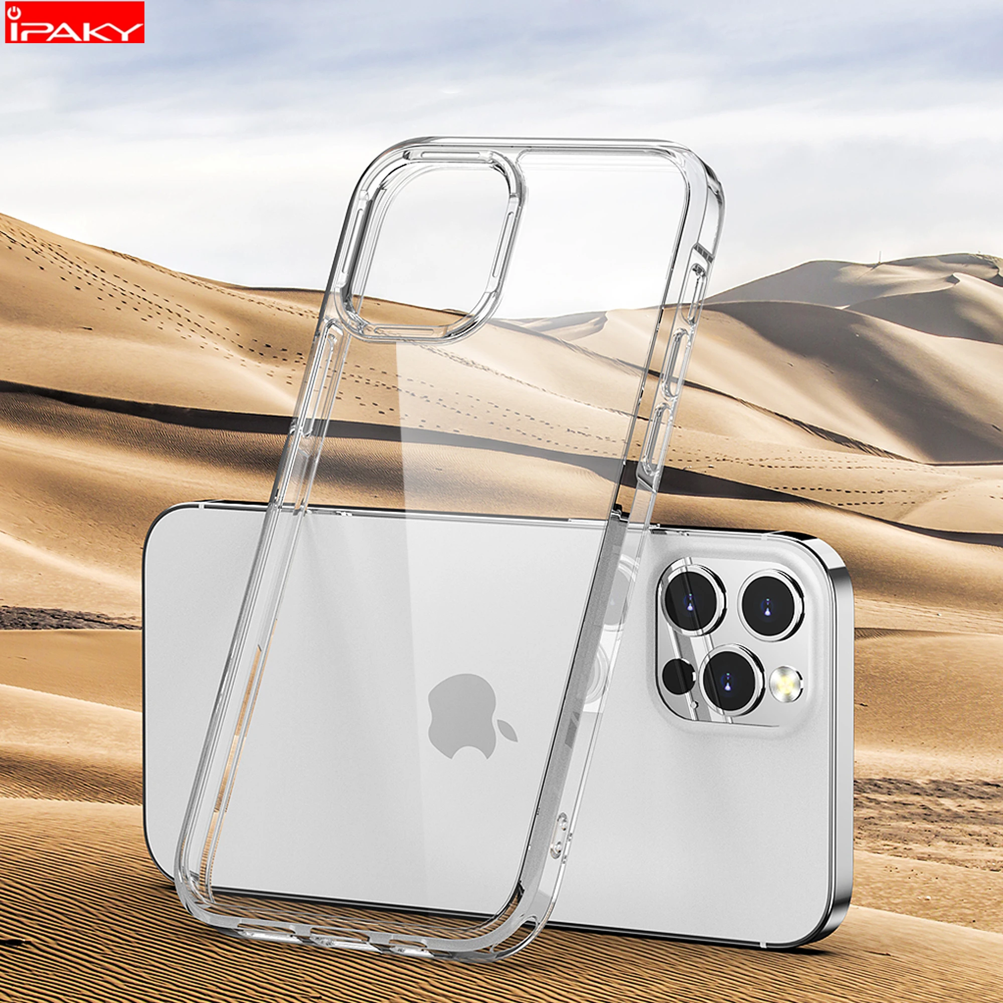 IPAKY для iPhone 12 Case Pro Mini TPU PC кристально чистая подушка безопасности противоударный
