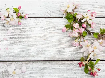 

Vinyl Custom Photography Backdrops Props Flower and Wood planks theme Photo Studio Background 20027-29