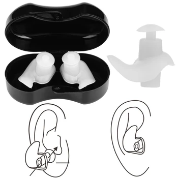 

Anti-Noise Earplug 1 Pair Earplugs Dust-Proof Waterproof Earplug For Swimming Sleeping Studying