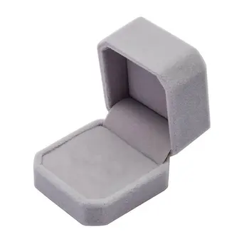 

1pc Squre Wedding Velvet Earrings Ring Box Jewelry Display Case Gift Boxes Jewelry Organizer Storage Boxes #1