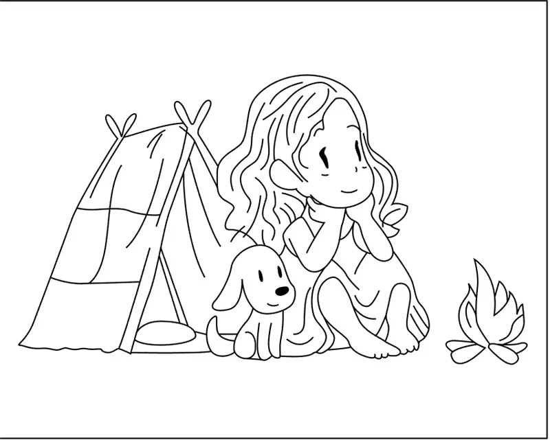 

10x8 Girl and puppy are watching the sky Transparent Clear Stamps Silicone Seals for DIY scrapbooking photo album Card Making