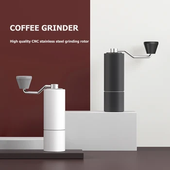 

Aluminum Alloys Manual Coffee Grinder Mills Adjustable Stainless Steel Burr Rotor Miller Portable Coffee Beans Milling Machine