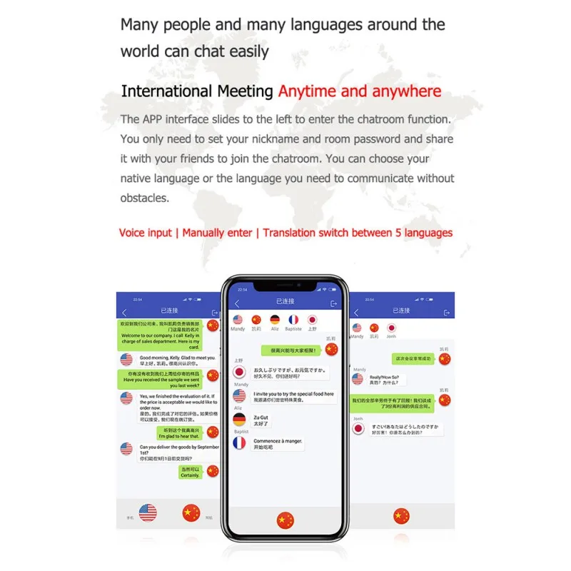 Голосовые беспроводные bluetooth наушники traductor для IOS Android наушники Интеллектуальный 26 в режиме реального времени переводчик языка