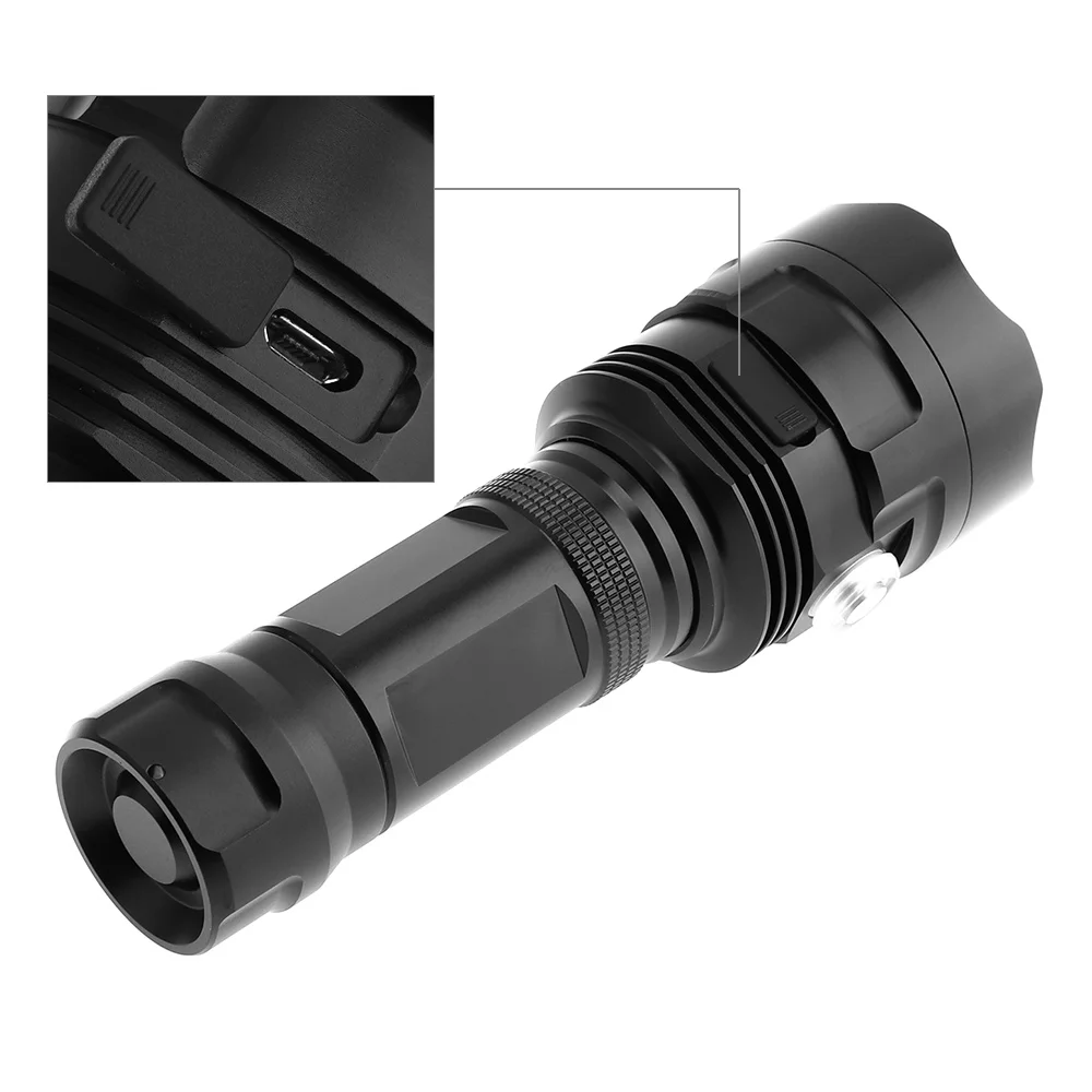SecurityIng Super Bright 18x XM-L T6 LED 9000Lumens Flashlight Torch Support USB charging for Household / Outdoor
