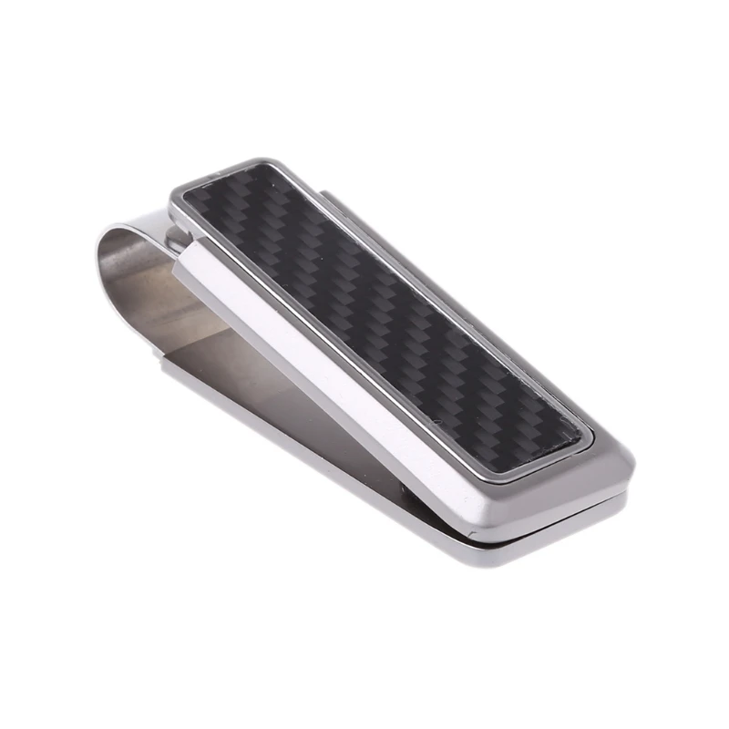 Men's Business Wallet Stainless Steel Carbon Fiber Money Clip Credit Card Holder 5