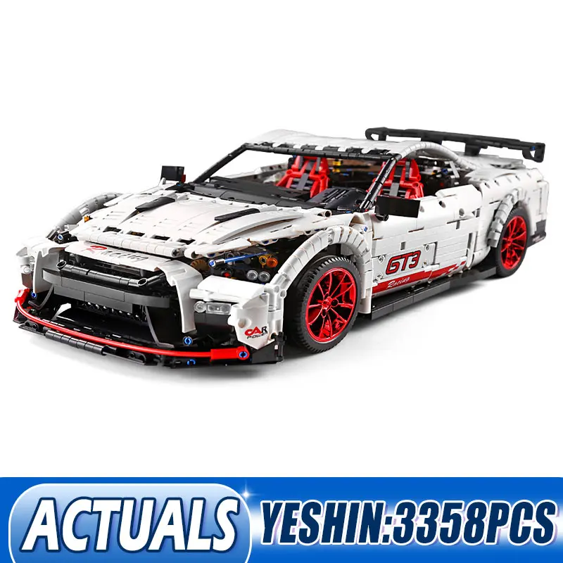 

Yeshin Technic Car Model Compatible MOC lepining 25326 White Speed Race Car Assembly Building Blocks Kid Christmas Toys Gift