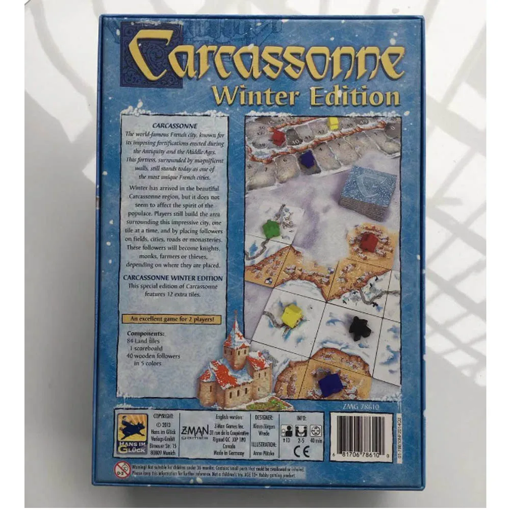 Carcassonne Winter Edition Board Game Funny Friend Party Card Game Family Entertainment Playing Card Board Games