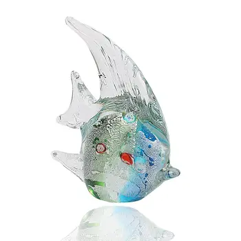 

Murano Angel Fish Art Glass Blown Handmade Sea Animal Figurine Sculpture Home Decor Collectible Statue Paper Weight Gift Ornamen