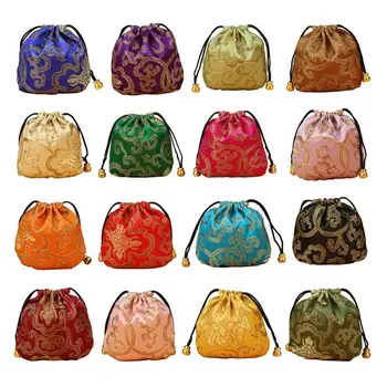 

24pcs Silk Brocade Jewelry Pouch Bag, Drawstring Coin Purse,Gift Bag Value Set