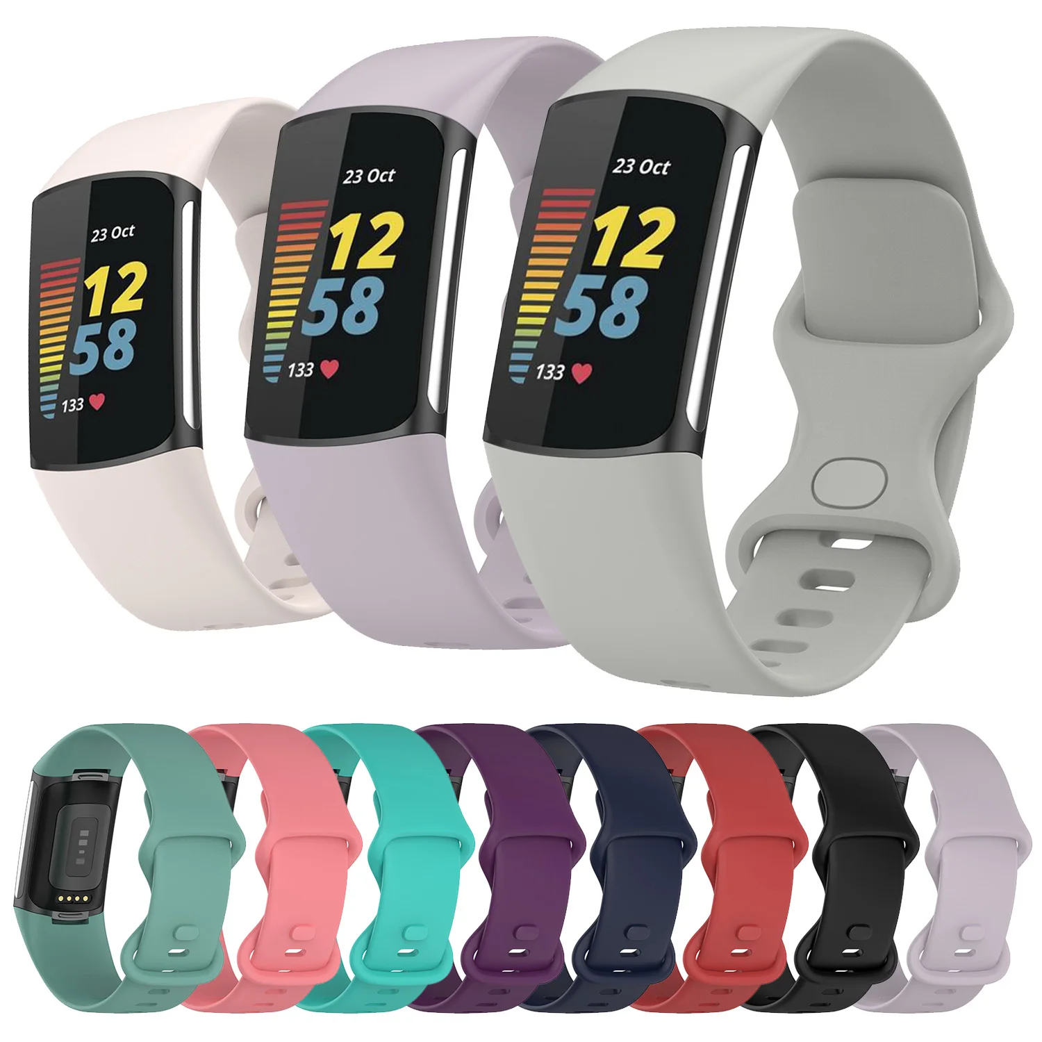 Ремешок для часов Fitbit Charge 5 сменный регулируемый браслет Размеры S L петля |